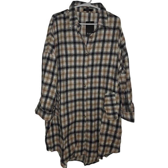 Fate Jackets & Blazers - Fate Oversized Flannel Soft Cozy Shacket NWT SIze Large